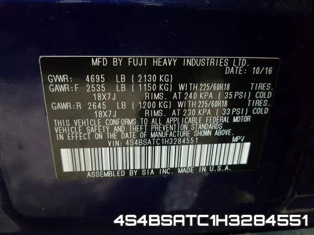 4S4BSATC1H3284551 фото 2