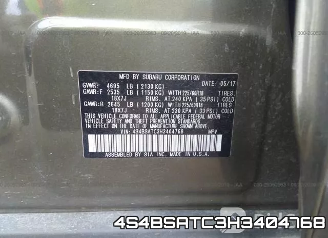 4S4BSATC3H3404768 фото 10