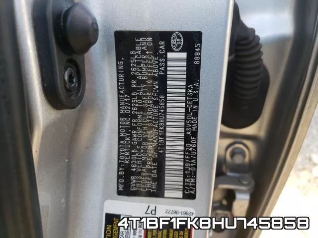 4T1BF1FK8HU745858 фото 2