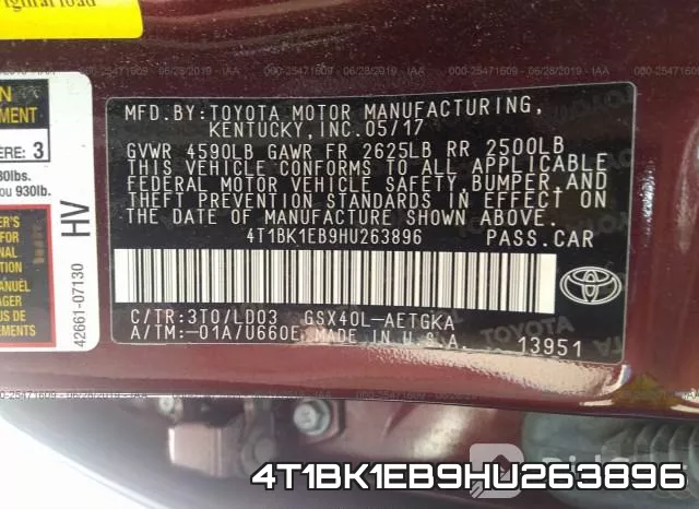 4T1BK1EB9HU263896 фото 10