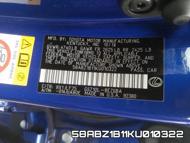 58ABZ1B11KU010322 фото 2