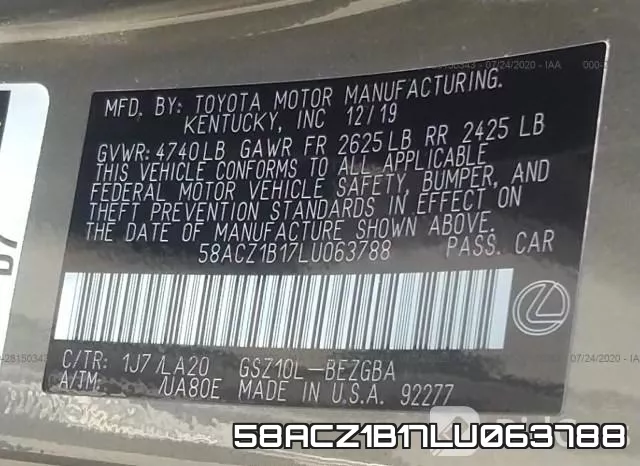 58ACZ1B17LU063788 фото 10