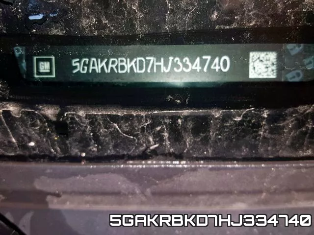 5GAKRBKD7HJ334740 фото 2
