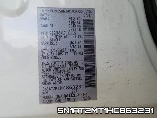 5N1AT2MT1HC863231 фото 2