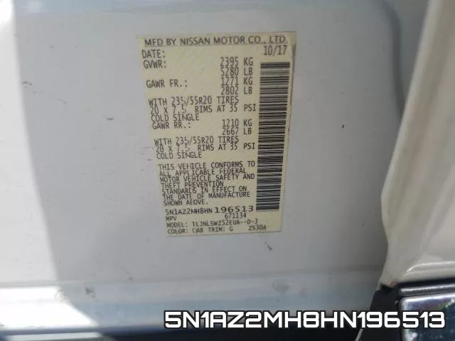 5N1AZ2MH8HN196513 фото 2