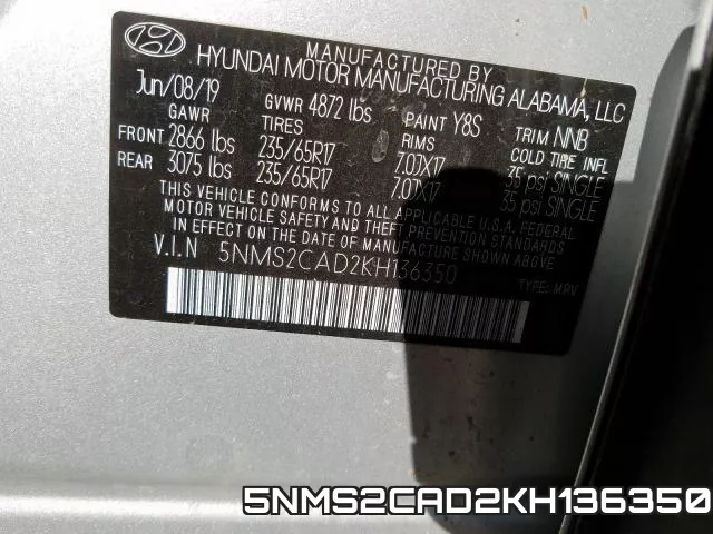 5NMS2CAD2KH136350 фото 2