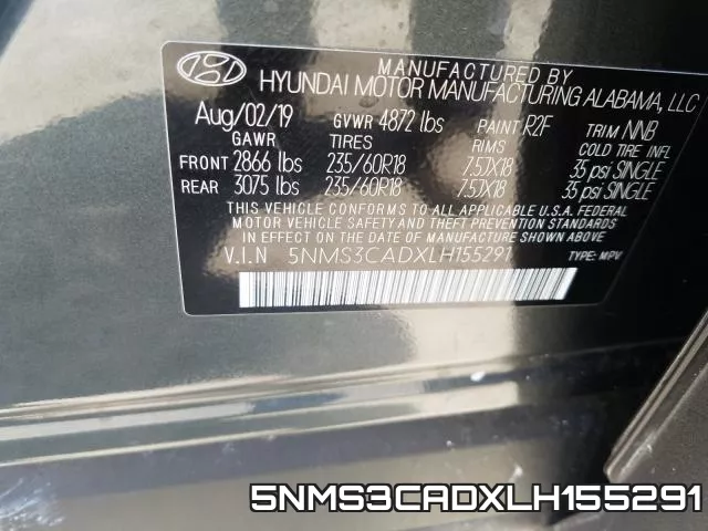 5NMS3CADXLH155291 фото 2