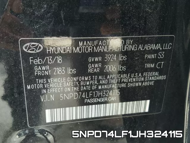 5NPD74LF1JH324115 фото 2