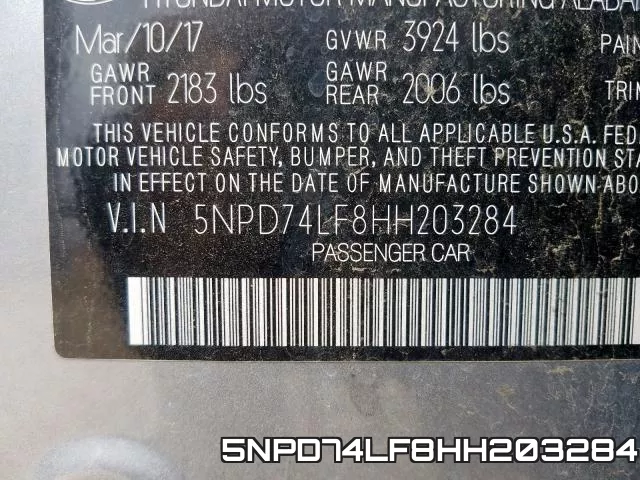 5NPD74LF8HH203284 фото 2