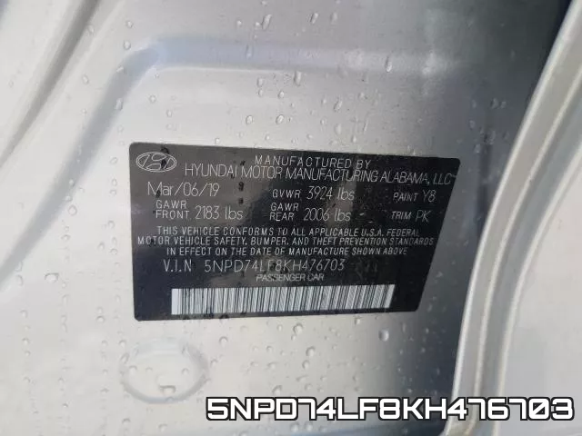5NPD74LF8KH476703 фото 2