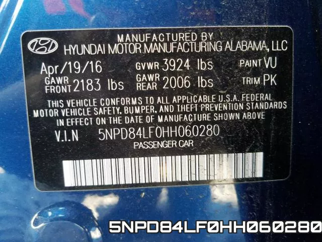 5NPD84LF0HH060280 фото 2