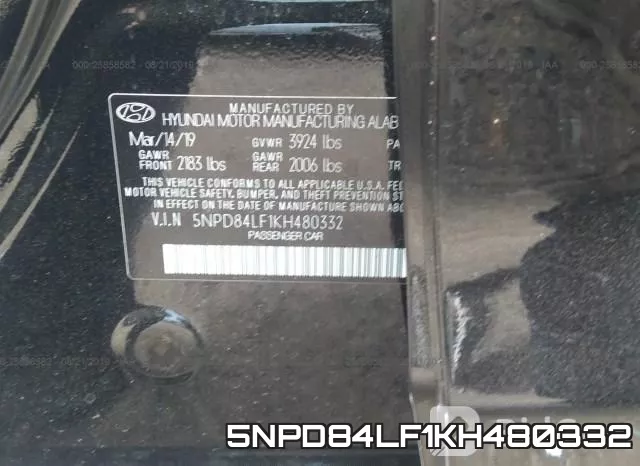 5NPD84LF1KH480332 фото 10