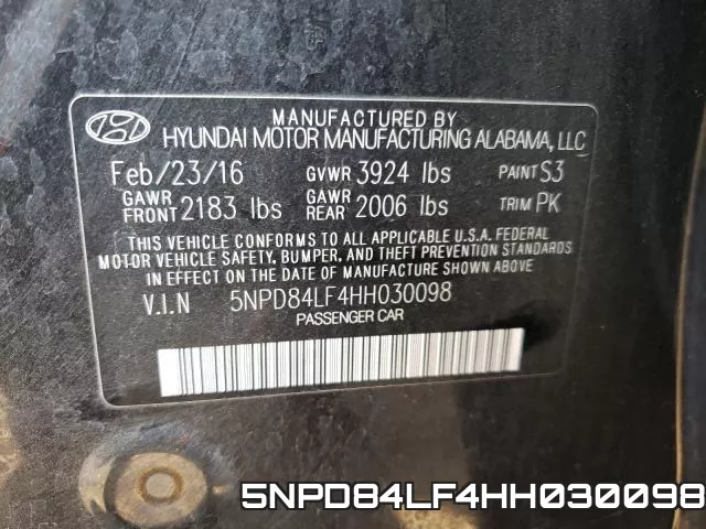 5NPD84LF4HH030098 фото 2