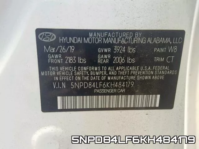 5NPD84LF6KH484179 фото 2