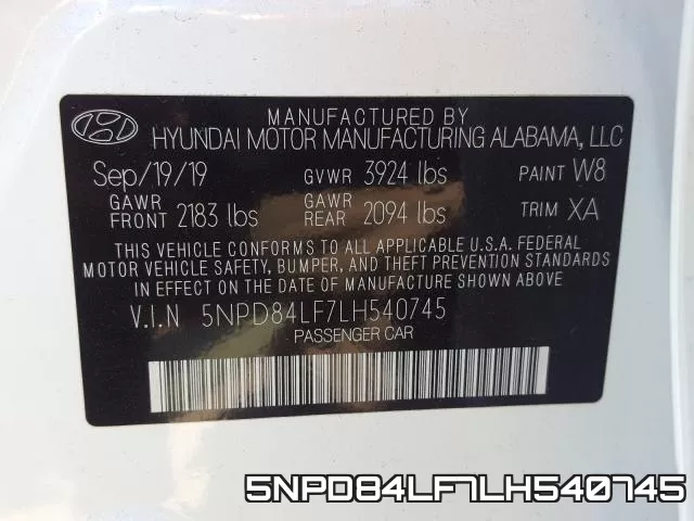 5NPD84LF7LH540745 фото 2