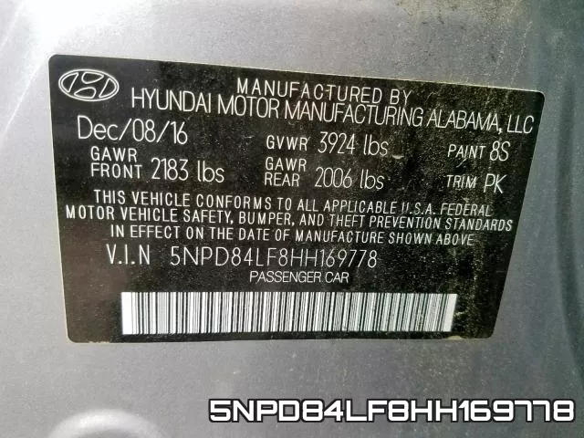 5NPD84LF8HH169778 фото 2