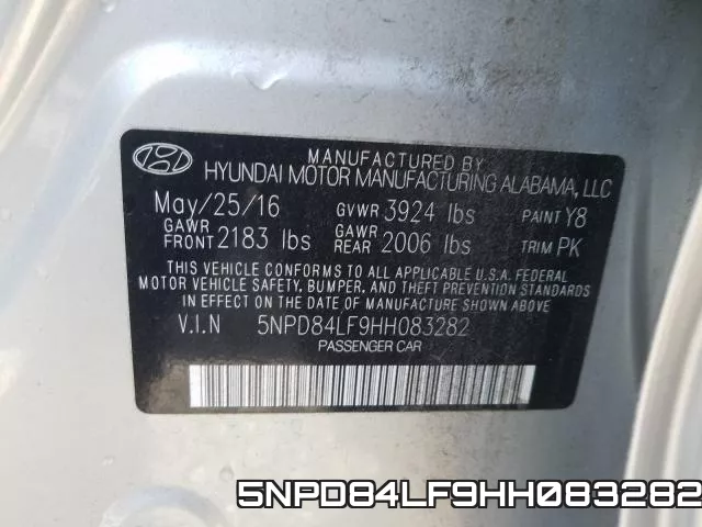 5NPD84LF9HH083282 фото 2