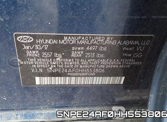 5NPE24AF0HH553806 фото 10