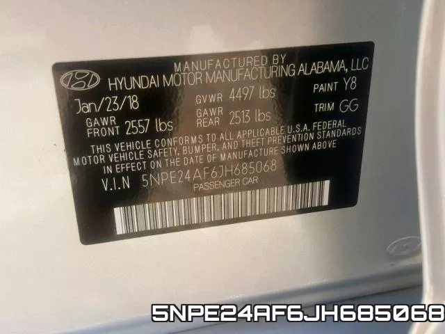 5NPE24AF6JH685068 фото 2