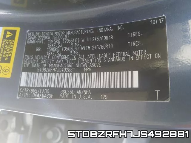 5TDBZRFH7JS492881 фото 2