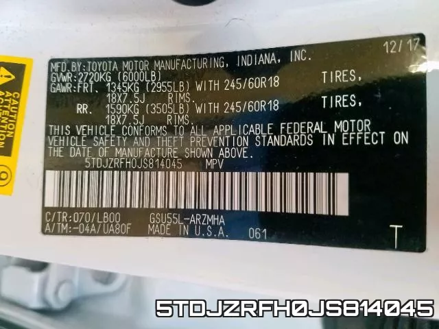5TDJZRFH0JS814045 фото 2