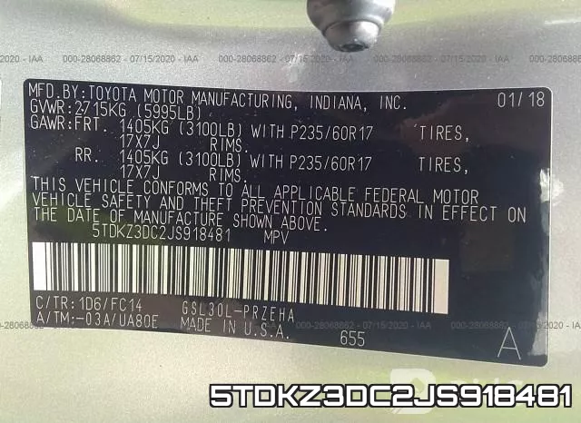 5TDKZ3DC2JS918481 фото 10