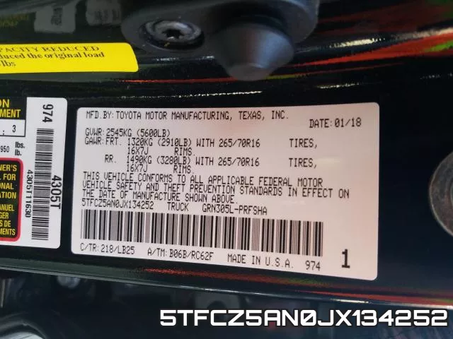 5TFCZ5AN0JX134252 фото 2