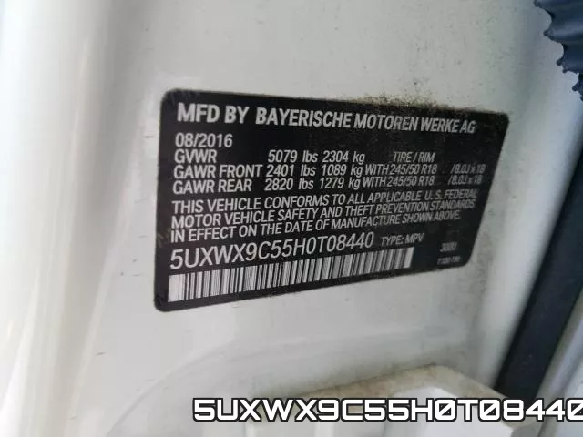 5UXWX9C55H0T08440 фото 2