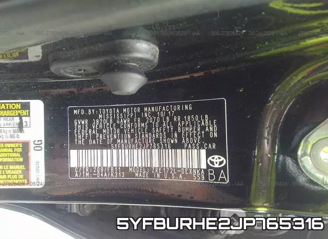 5YFBURHE2JP765316 фото 10