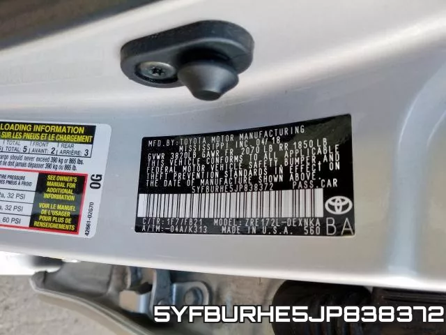 5YFBURHE5JP838372 фото 2