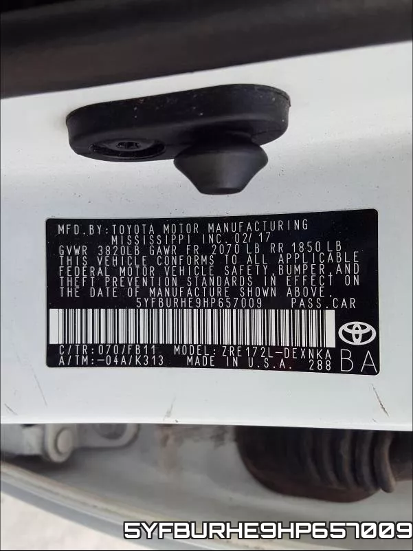 5YFBURHE9HP657009 фото 2
