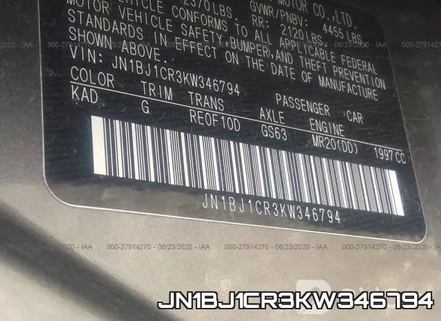 JN1BJ1CR3KW346794 фото 10