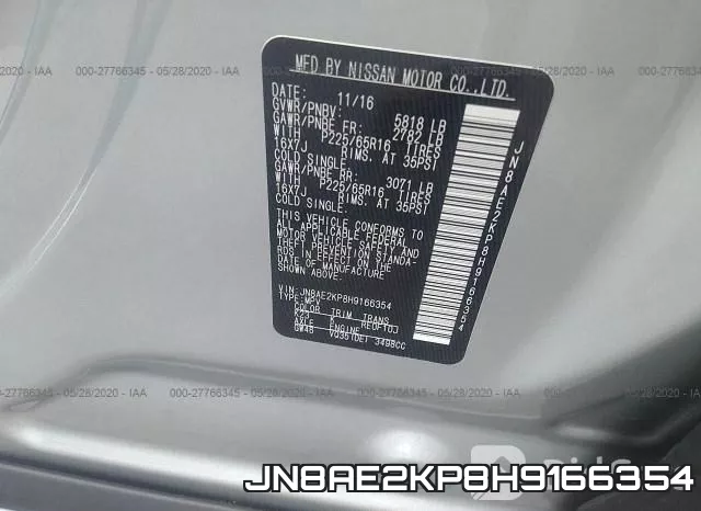 JN8AE2KP8H9166354 фото 10