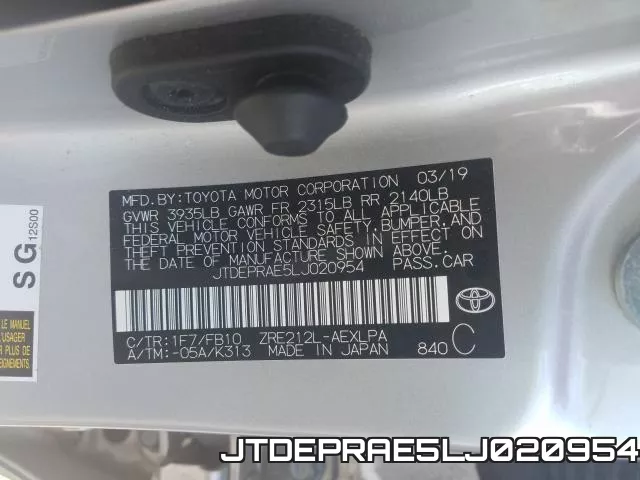JTDEPRAE5LJ020954 фото 2