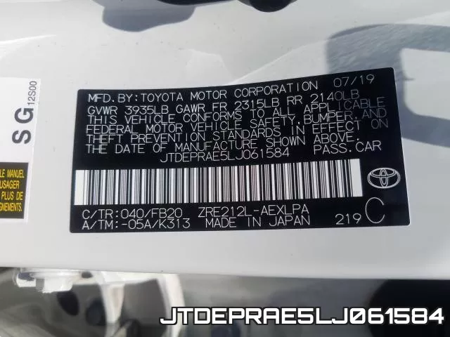 JTDEPRAE5LJ061584 фото 2
