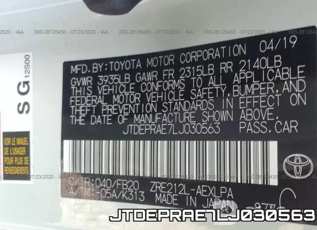 JTDEPRAE7LJ030563 фото 10