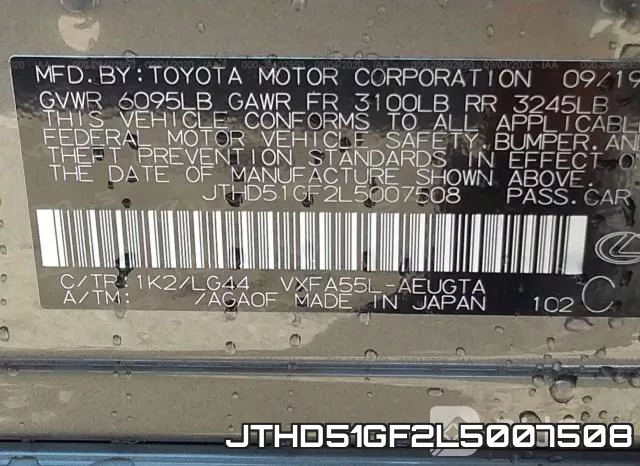 JTHD51GF2L5007508 фото 10