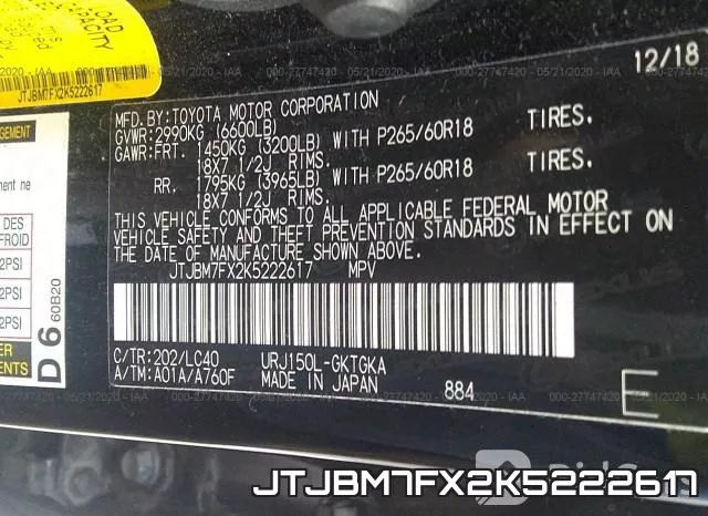 JTJBM7FX2K5222617 фото 10
