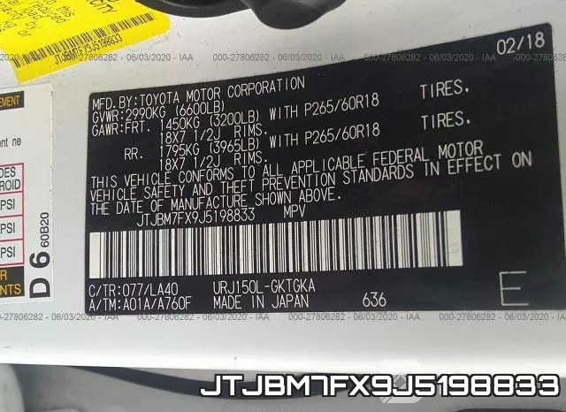JTJBM7FX9J5198833 фото 10