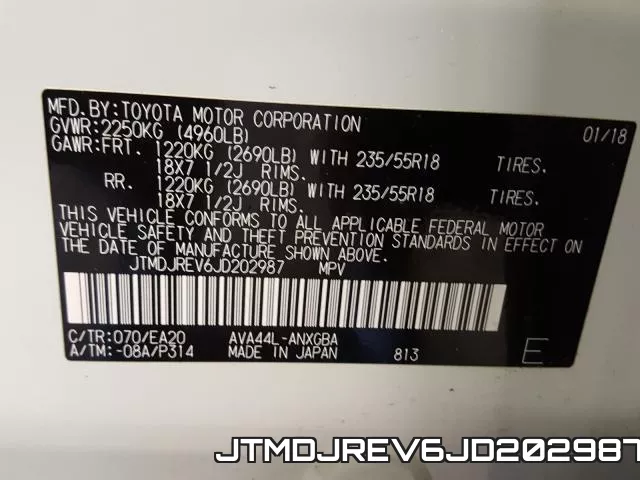 JTMDJREV6JD202987 фото 2