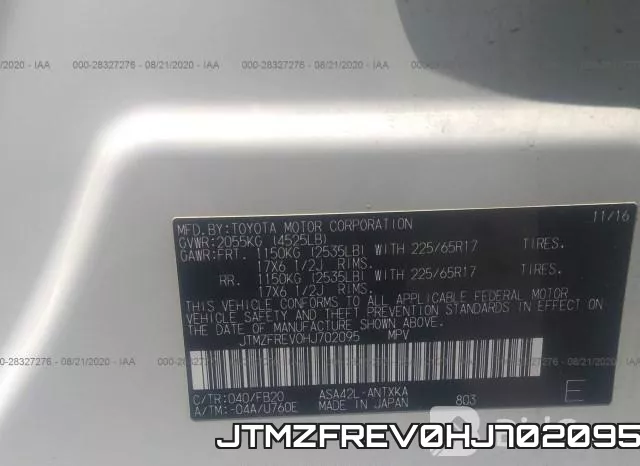 JTMZFREV0HJ702095 фото 10