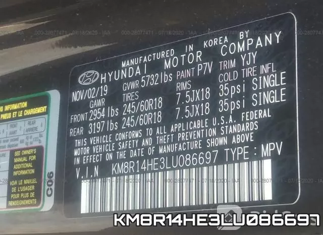 KM8R14HE3LU086697 фото 10
