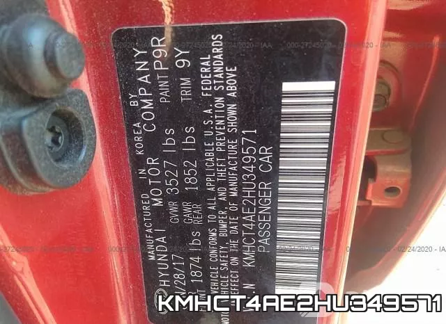 KMHCT4AE2HU349571 фото 10