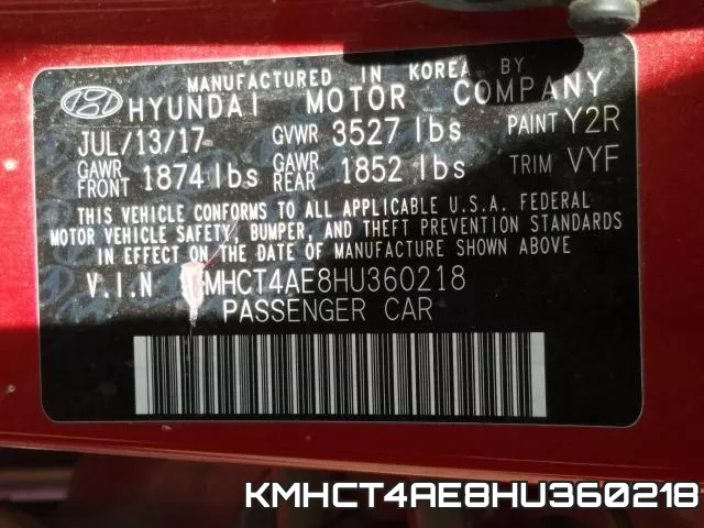 KMHCT4AE8HU360218 фото 2