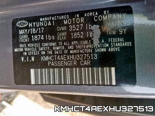 KMHCT4AEXHU327513 фото 2