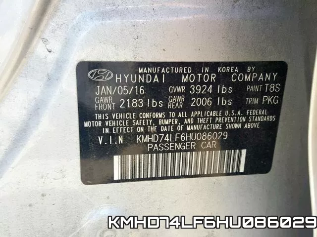 KMHD74LF6HU086029 фото 2