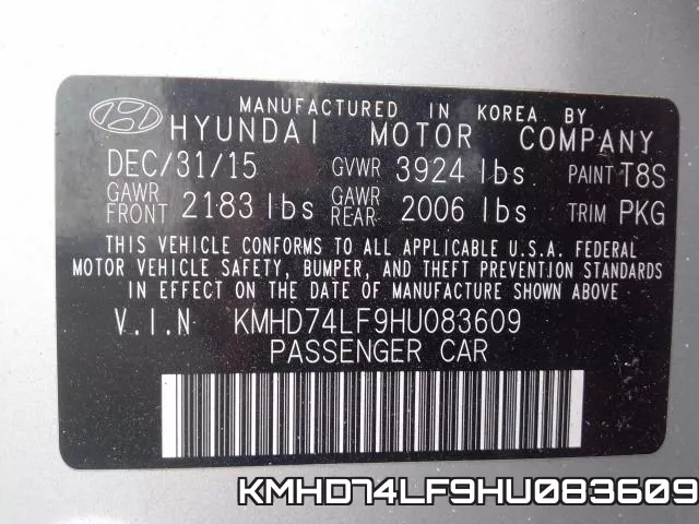 KMHD74LF9HU083609 фото 2