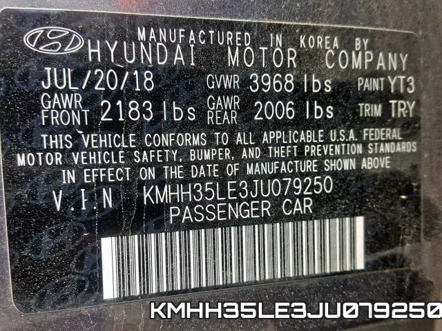 KMHH35LE3JU079250 фото 2