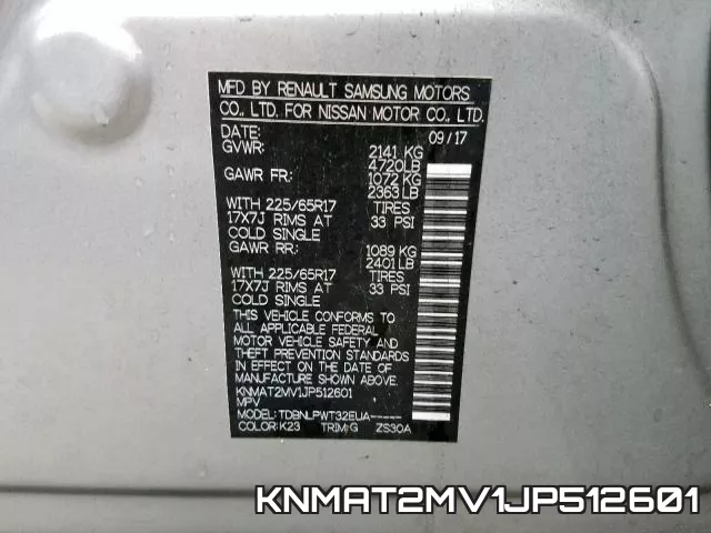 KNMAT2MV1JP512601 фото 2