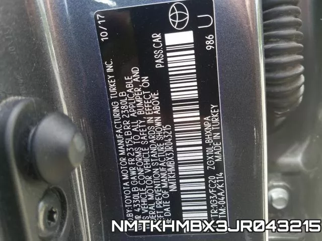 NMTKHMBX3JR043215 фото 2